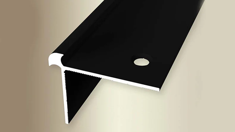 planeo stair nosing profile outside corner 2500 mm Black powder-coated 872