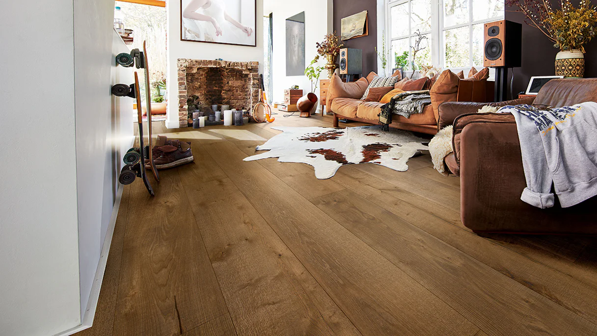 MEISTER Parquet Flooring - Lindura HD 400 Oak authentic olive gray (500011-2200270-08903)