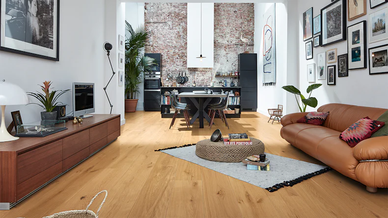 MEISTER Lindura-Holzboden HD 400 - 08921 Eiche authentic pure ultramattlackiert 2200 x 205 x 11 mm (500214-2200205-08921)