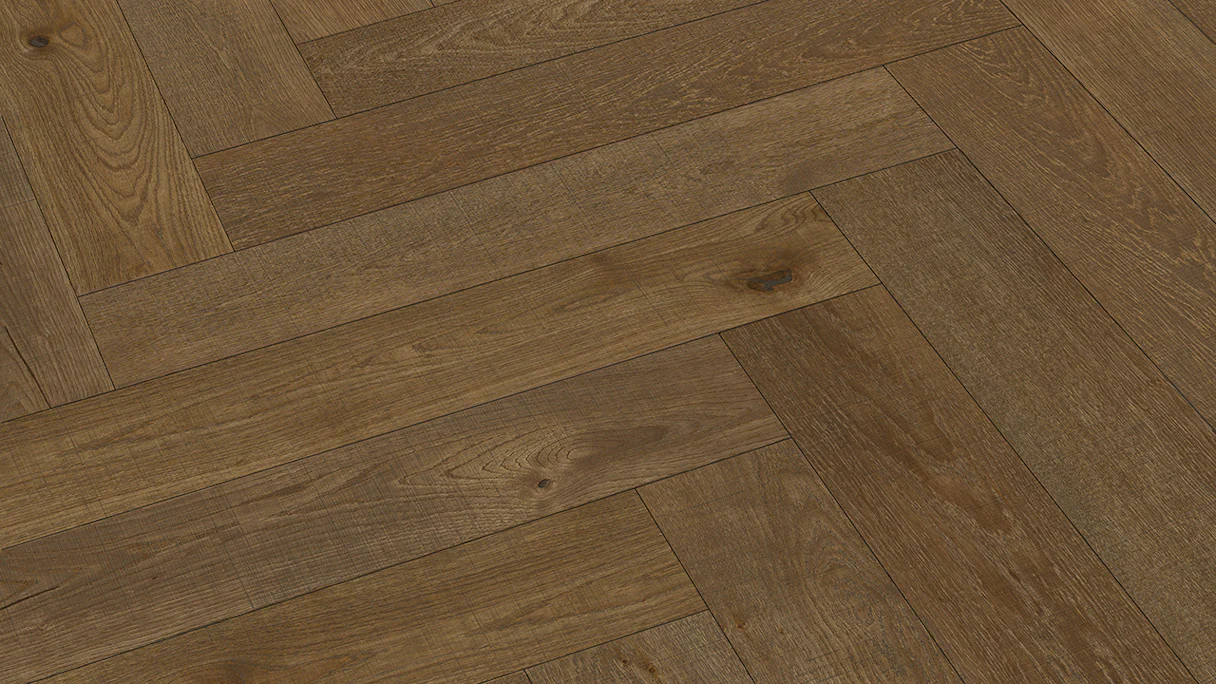 planeo Parquet Flooring - Noble Wood Herringbone Oak Raufoss | Made in Germany (EDP-6298)