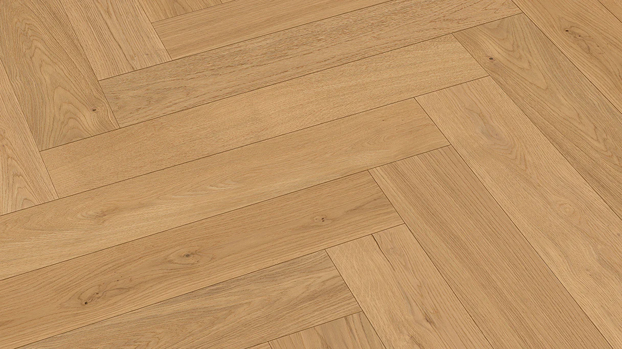 planeo Parquet Flooring - Noble Wood Herringbone Oak Sandnes | Made in Germany (EDP-8298)