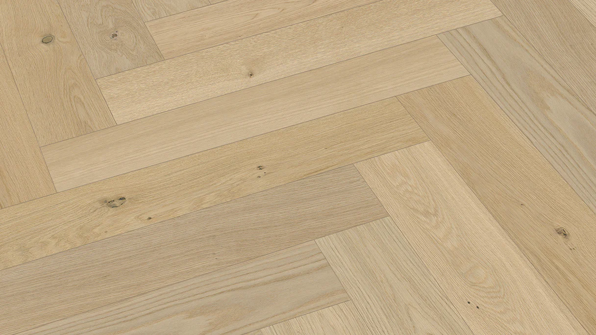 planeo Parquet Flooring - Noble Wood Herringbone Oak Skien | Made in Germany (EDP-9298)