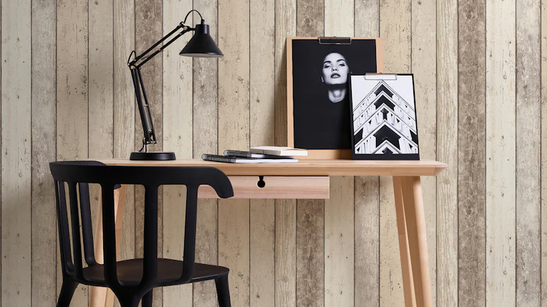 Carta da parati in vinile Best of Wood'n Stone 2a edizione A.S. Création muro in legno stile country beige marrone bianco 110