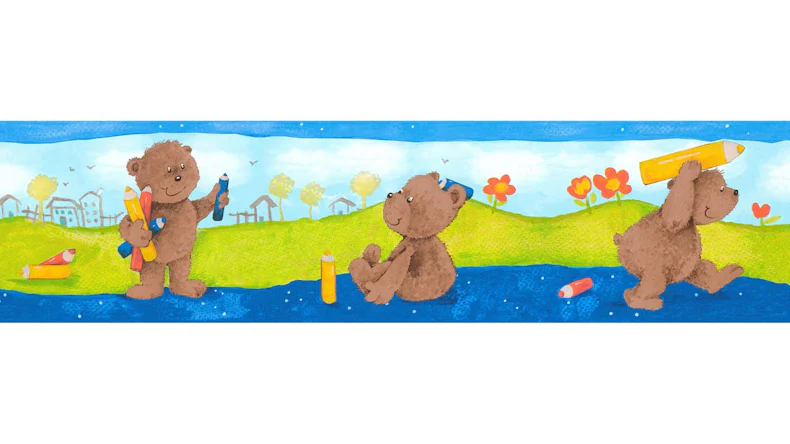 SK Folietapete Only Borders 11 Bilder Kinder Blau 18