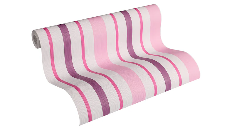 Carta da parati di carta Ragazzi e ragazze 6 A.S. Création carta da parati per bambini moderna rosa viola bianco 319