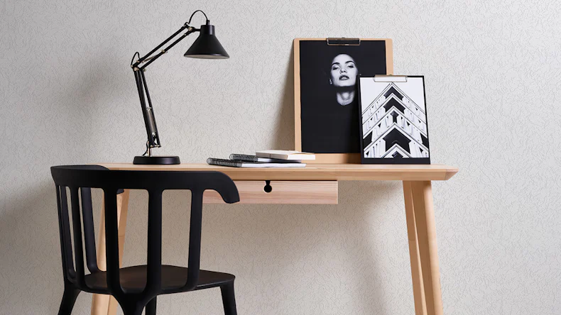 Papier peint vinyle Meistervlies 2020 Architects Papier peint blanc uni table 518