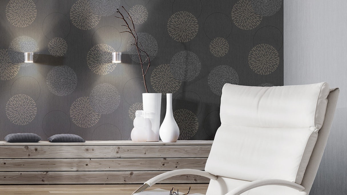 Vinyl wallpaper Black & White 4 A.S. Création country style Grey Black 911