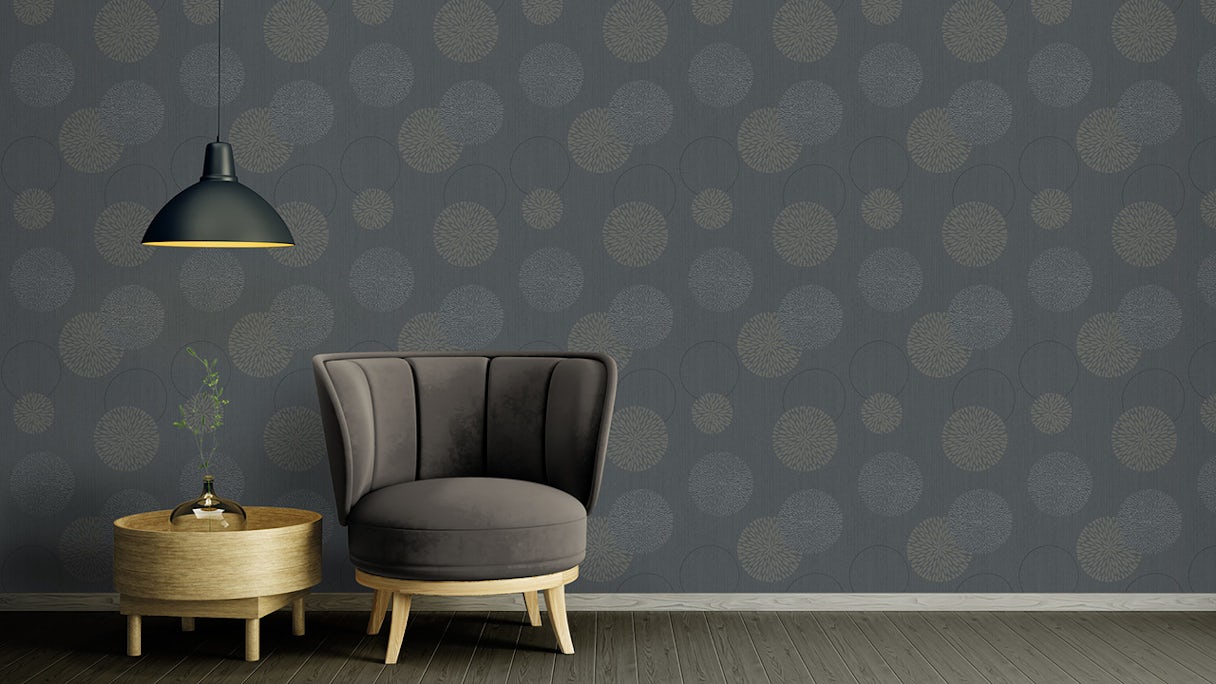 Vinyl wallpaper Black & White 4 A.S. Création country style Grey Black 911