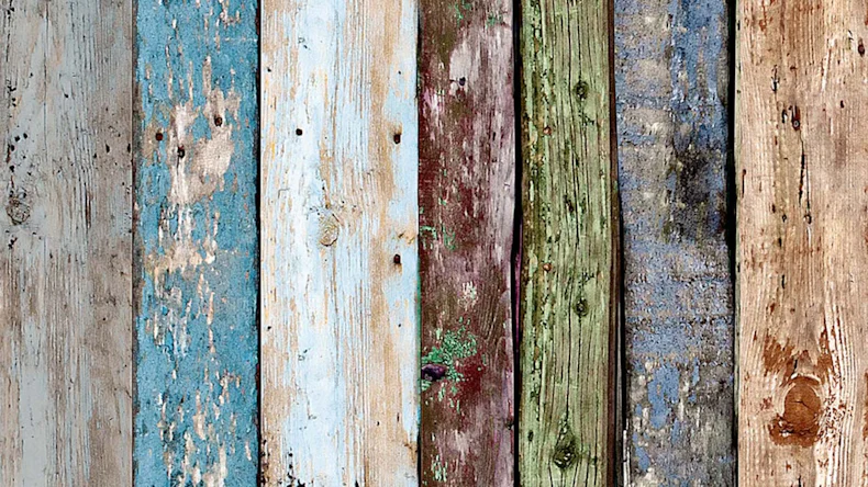 Vinyltapete Designpanel bunt Modern Holz pop.up Panel 191