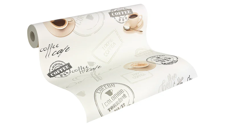 Papier peint vinyle Il Decoro A.S. Création Modern Coffeev Beige Brown Cream 081