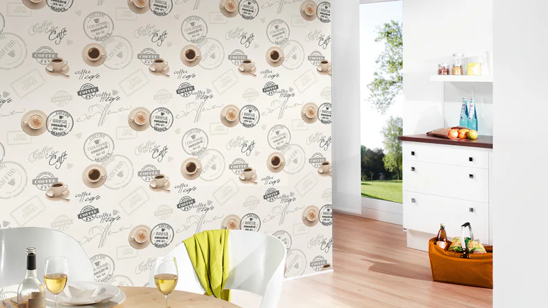 Papier peint vinyle Il Decoro A.S. Création Modern Coffeev Beige Brown Cream 081