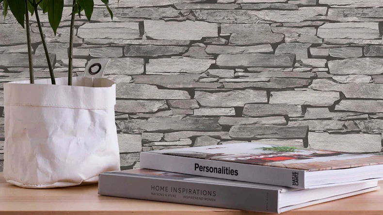 Vinyltapete Strukturtapete Steintapete grau Modern Steine Authentic Walls 2 118