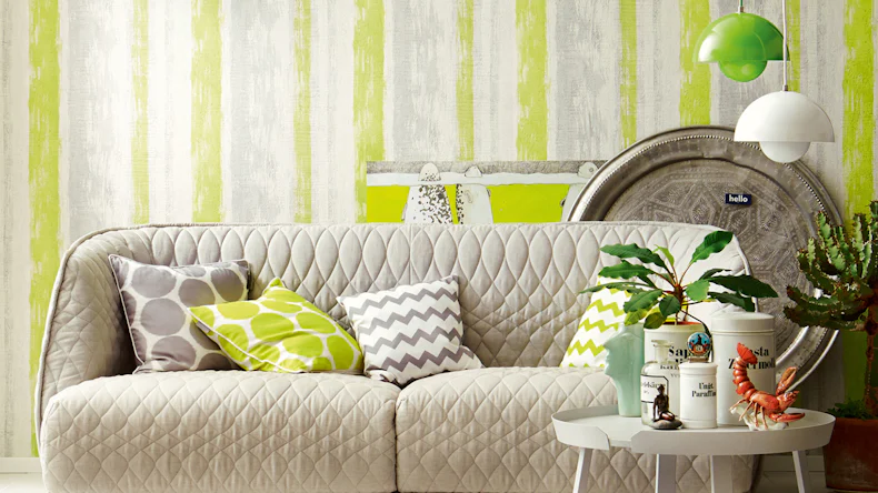 Vinyltapete Best of Wood`n Stone 2nd Edition A.S. Création Modern Gelb Grau Grün 251