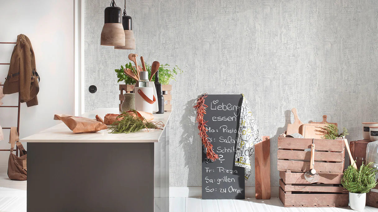 Vinyl wallpaper Best of Wood`n Stone 2nd Edition A.S. Création plain concrete look grey 263
