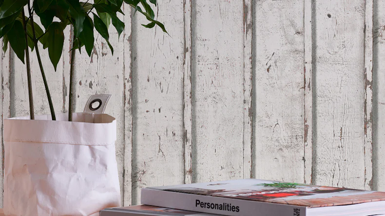 Carta da parati in vinile Best of Wood'n Stone 2a edizione A.S. Création muro in legno stile country in legno grigio crema bianco 701