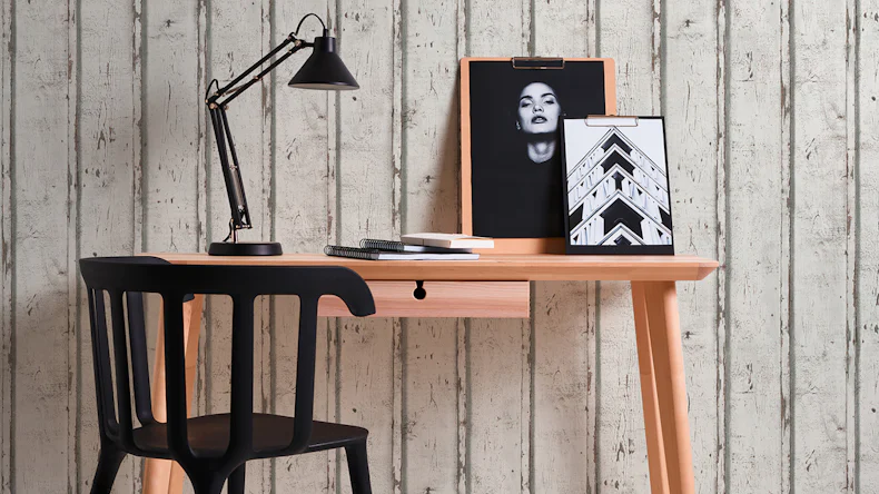 Carta da parati in vinile Best of Wood'n Stone 2a edizione A.S. Création muro in legno stile country in legno grigio crema bianco 701