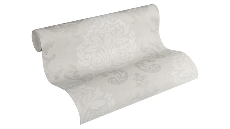 Carta da parati in vinile memoria 3 A.S. Création ornamenti beige crema metallizzato 721