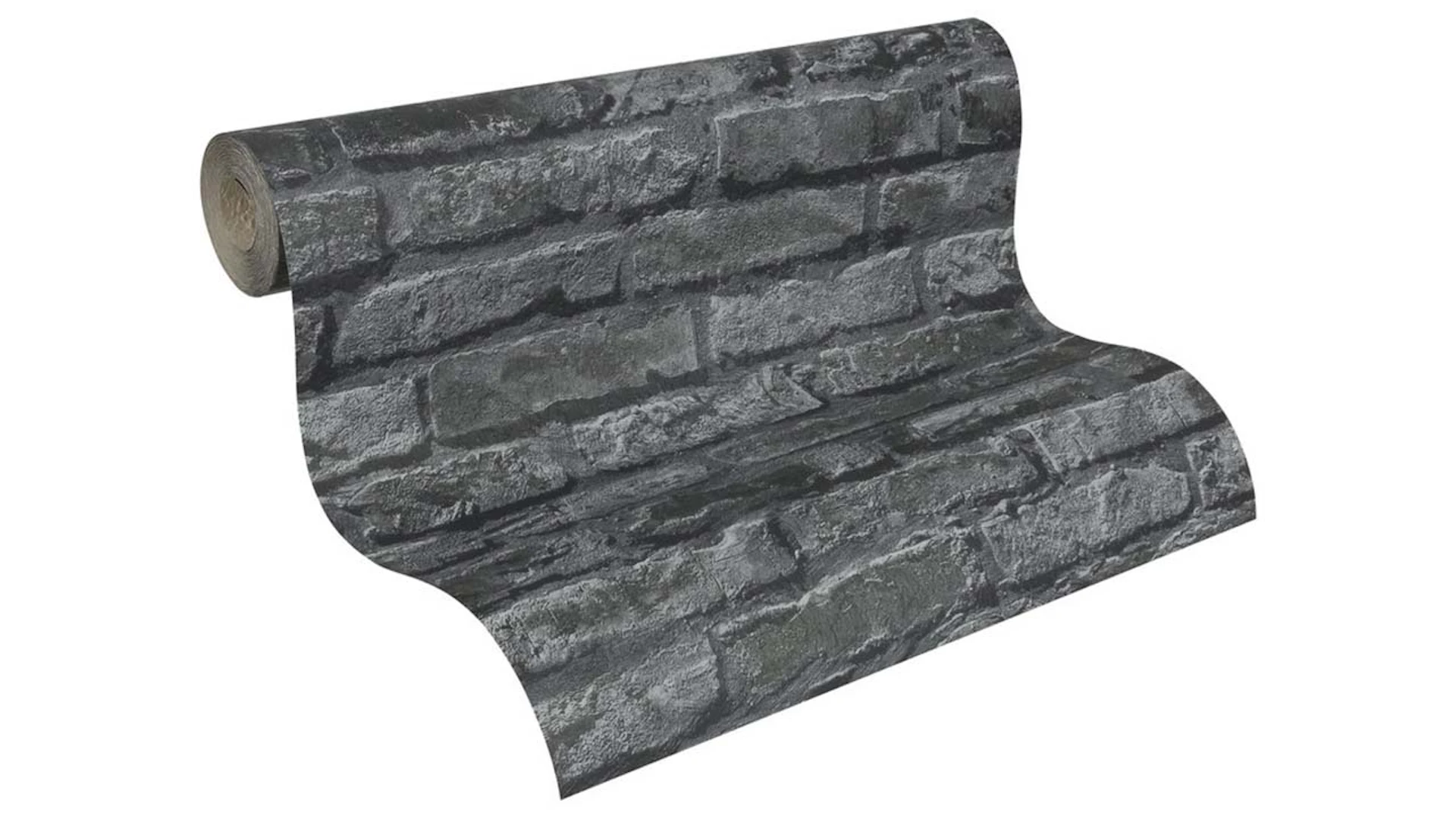 Paper-backing wallpaper stone wallpaper black modern classic stones Il Decoro 701