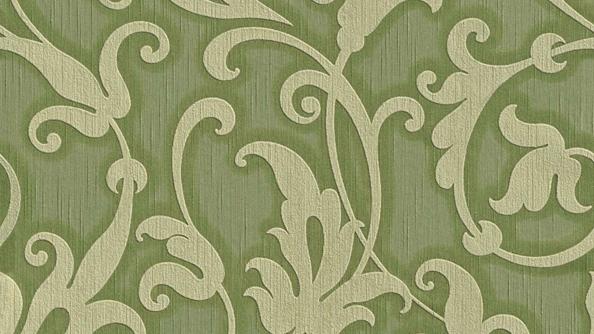 textile thread wallpaper green vintage flowers & nature tessuto 904