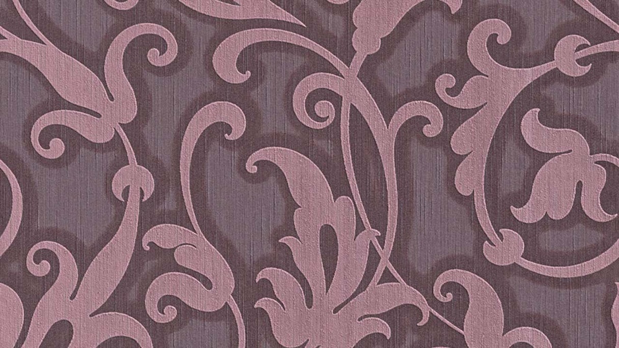 textile thread wallpaper purple vintage flowers & nature tessuto 905