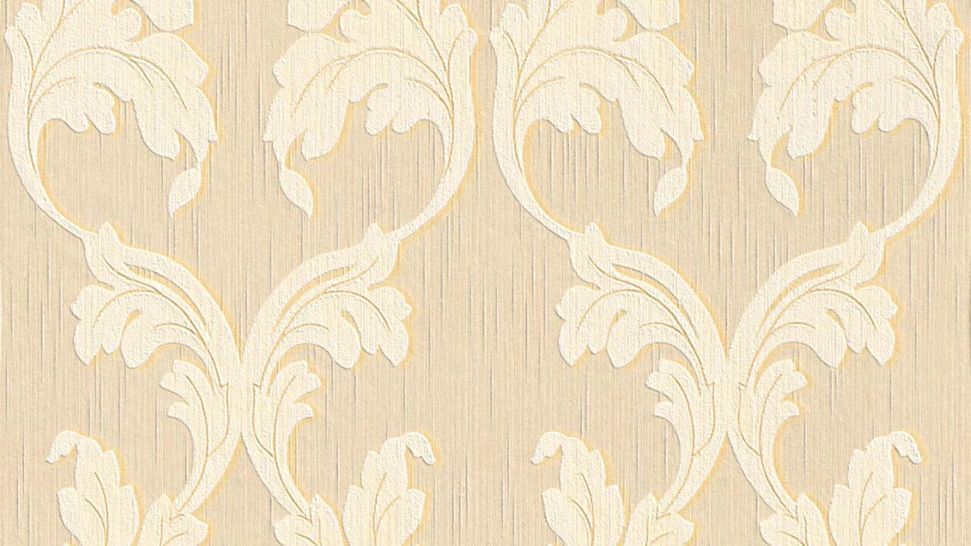 Textilfädentapete beige Vintage Blumen & Natur Tessuto 282