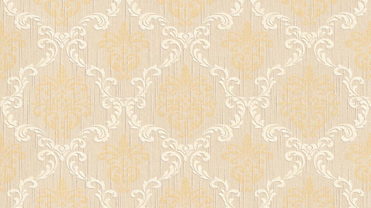 Textilfädentapete beige Vintage Blumen & Natur Tessuto 292
