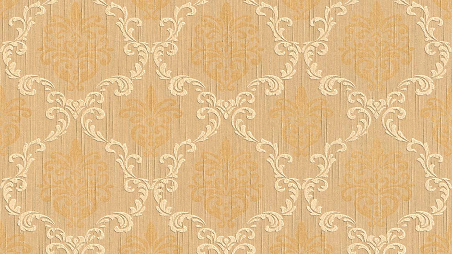 fil textile papier peint orange fleurs vintage & nature Tessuto 293