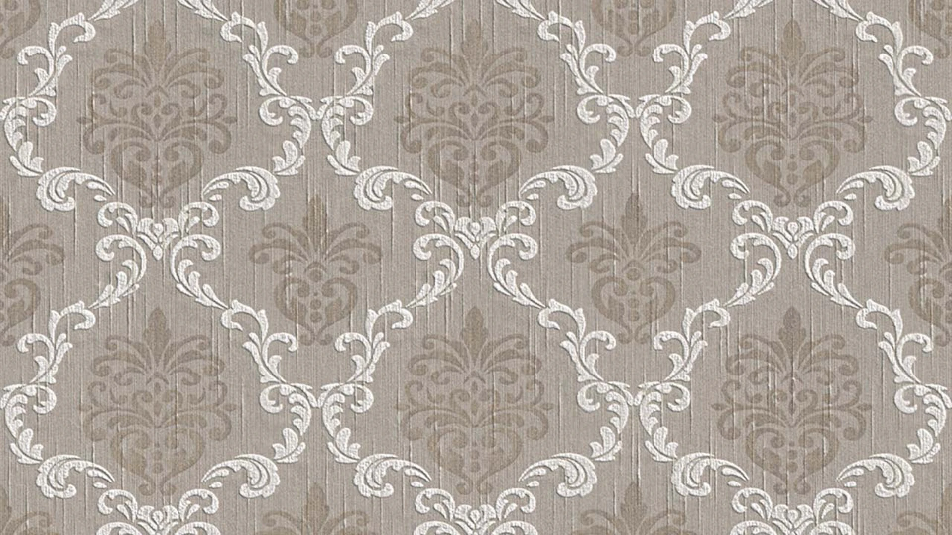 Textile thread wallpaper grey vintage flowers & nature Tessuto 296