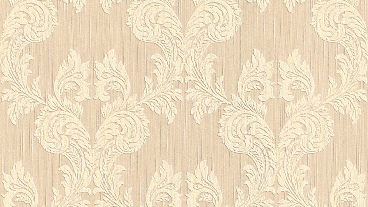 textile thread wallpaper beige vintage flowers & nature tessuto 302