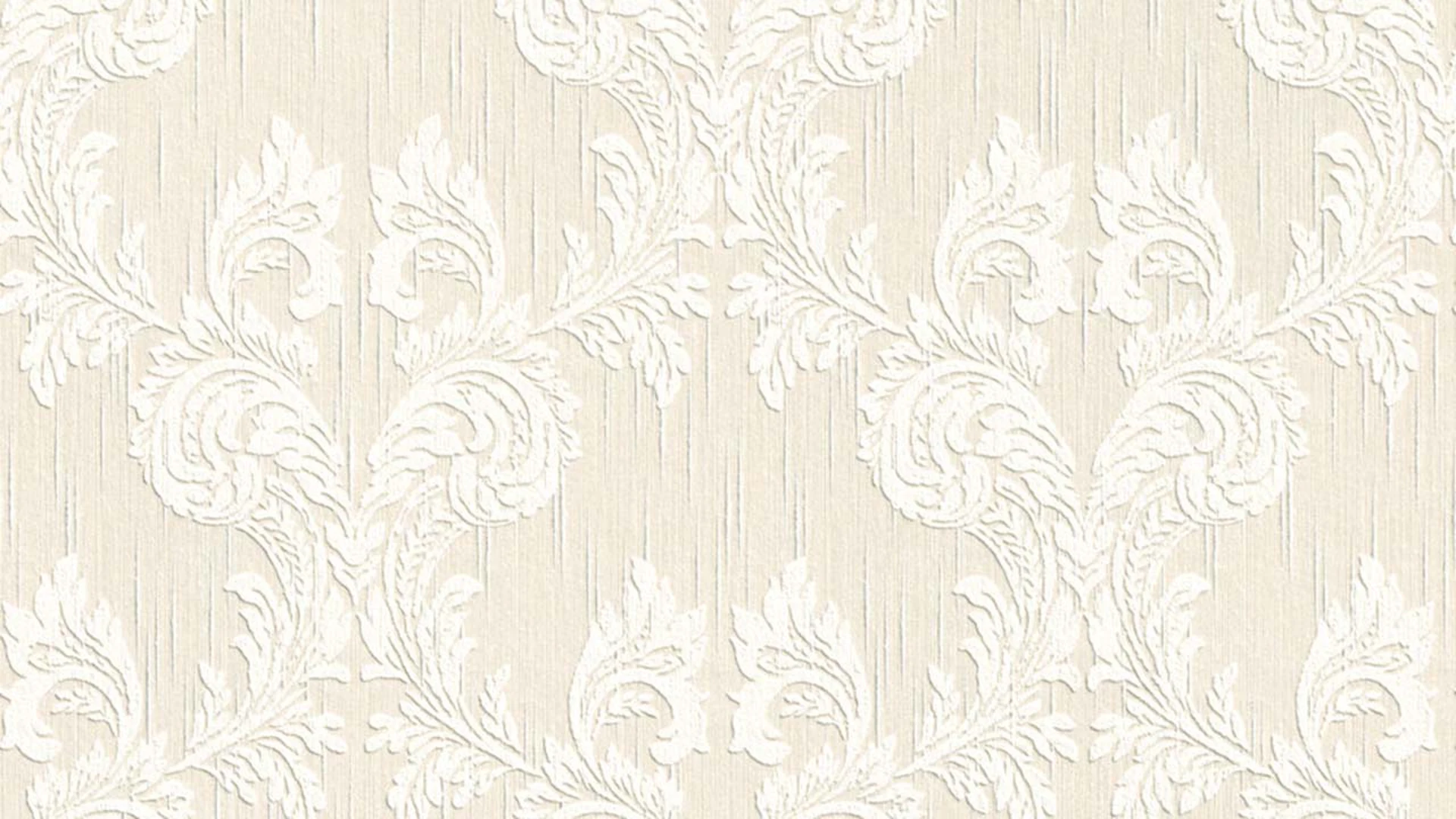Textile thread wallpaper cream vintage flowers & nature Tessuto 307