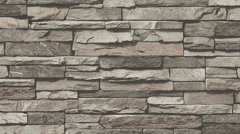 Carta da parati in vinile Best of Wood'n Stone 2a edizione A.S. Création muro in pietra grigio crema nero 331