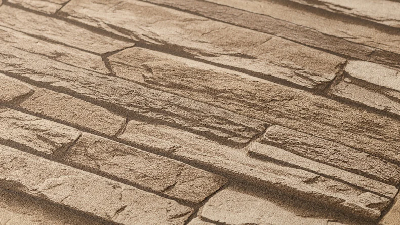 Vinyltapete Best of Wood`n Stone 2nd Edition A.S. Création Steinwand Beige Braun 332