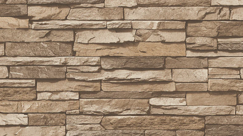 Vinyltapete Best of Wood`n Stone 2nd Edition A.S. Création Steinwand Beige Braun 332