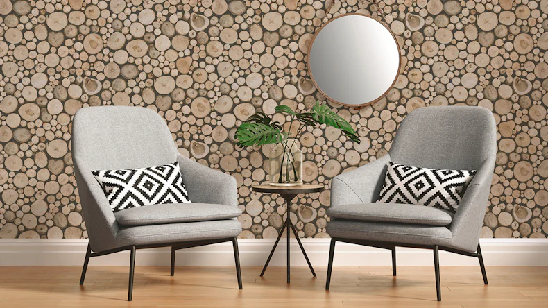 Papier peint Il Decoro A.S. Création wood wall beige brun noir 361