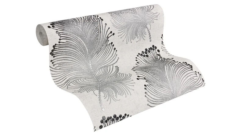 Vinyltapete Bohemian Burlesque A.S. Création Modern Metallic Schwarz Weiß 456