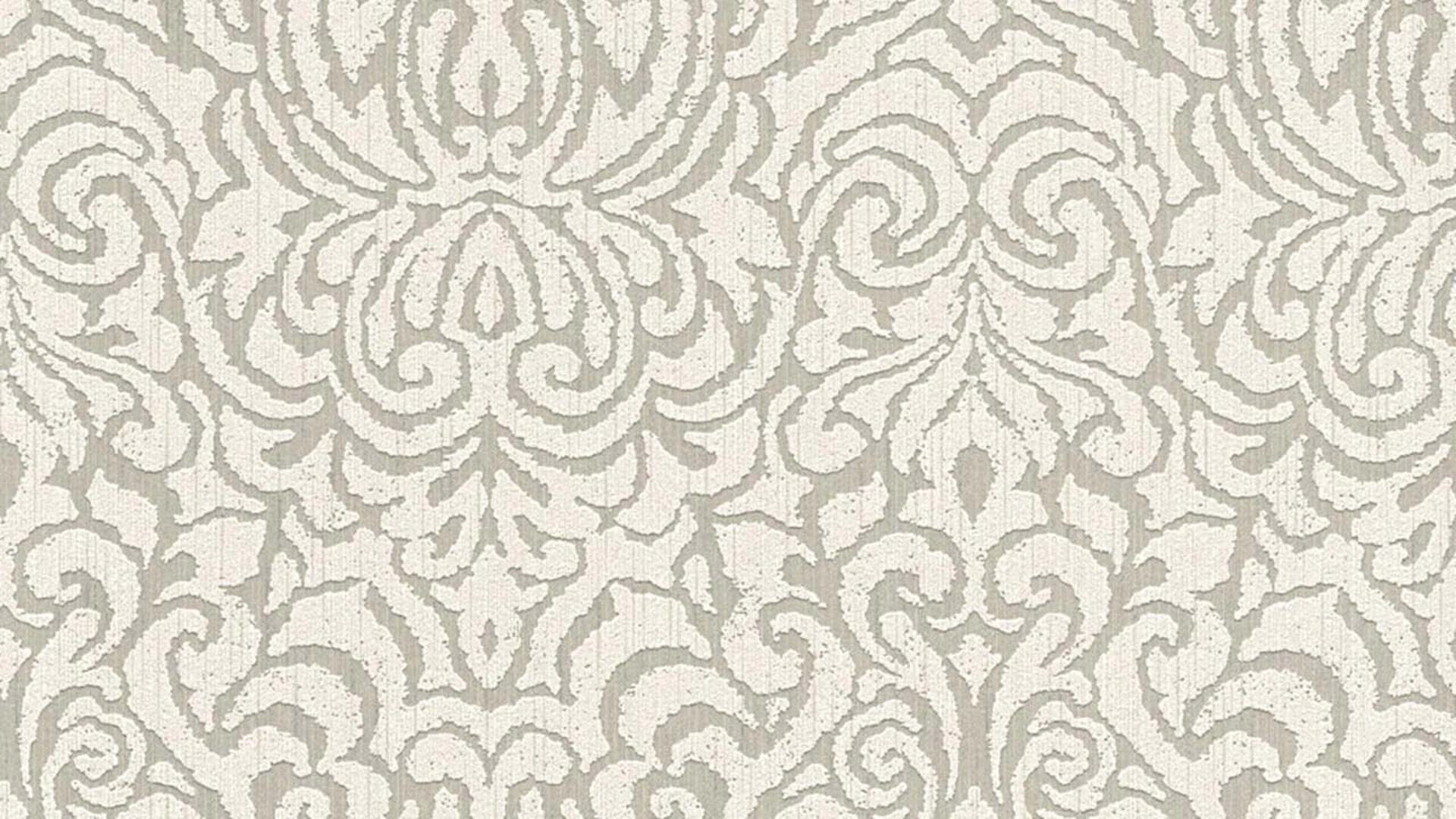 Textilfädentapete beige Vintage Landhaus Ornamente Blumen & Natur Tessuto 2 933