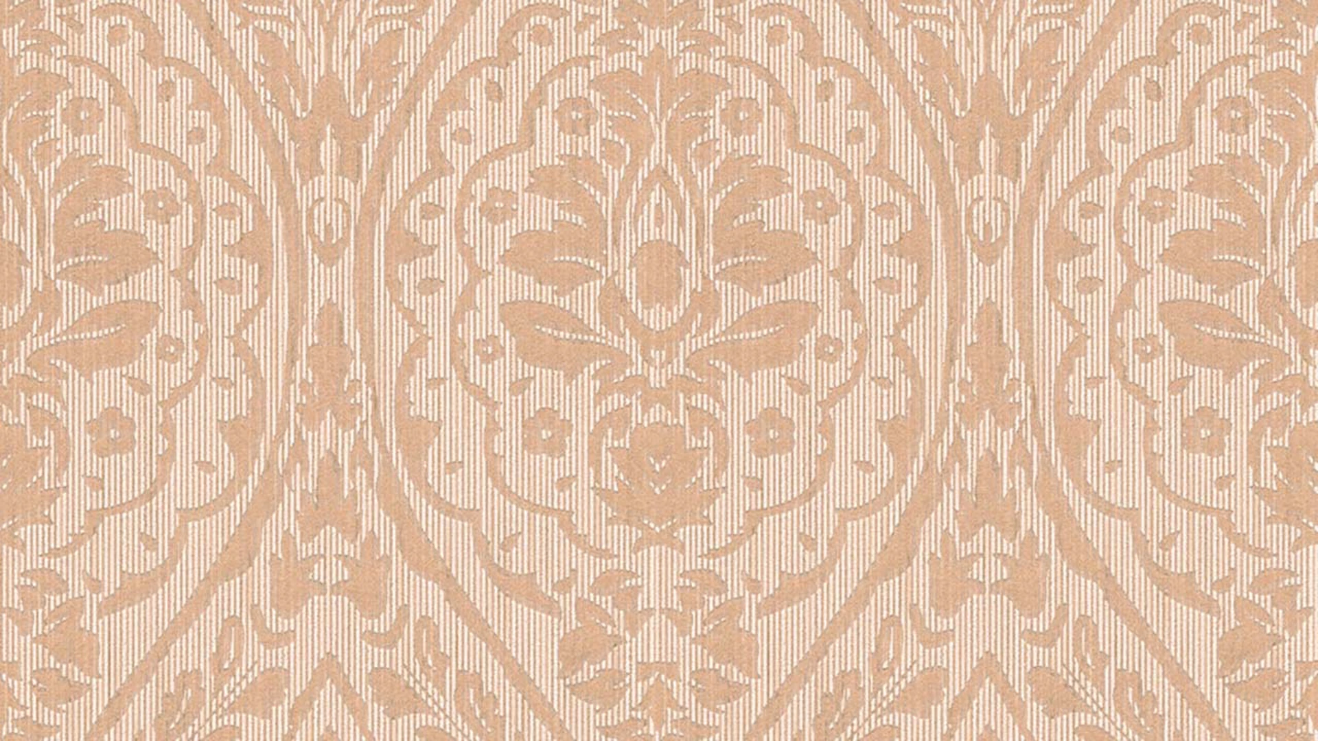 Textilfädentapete beige Klassisch Vintage Landhaus Ornamente Blumen & Natur Tessuto 2 953