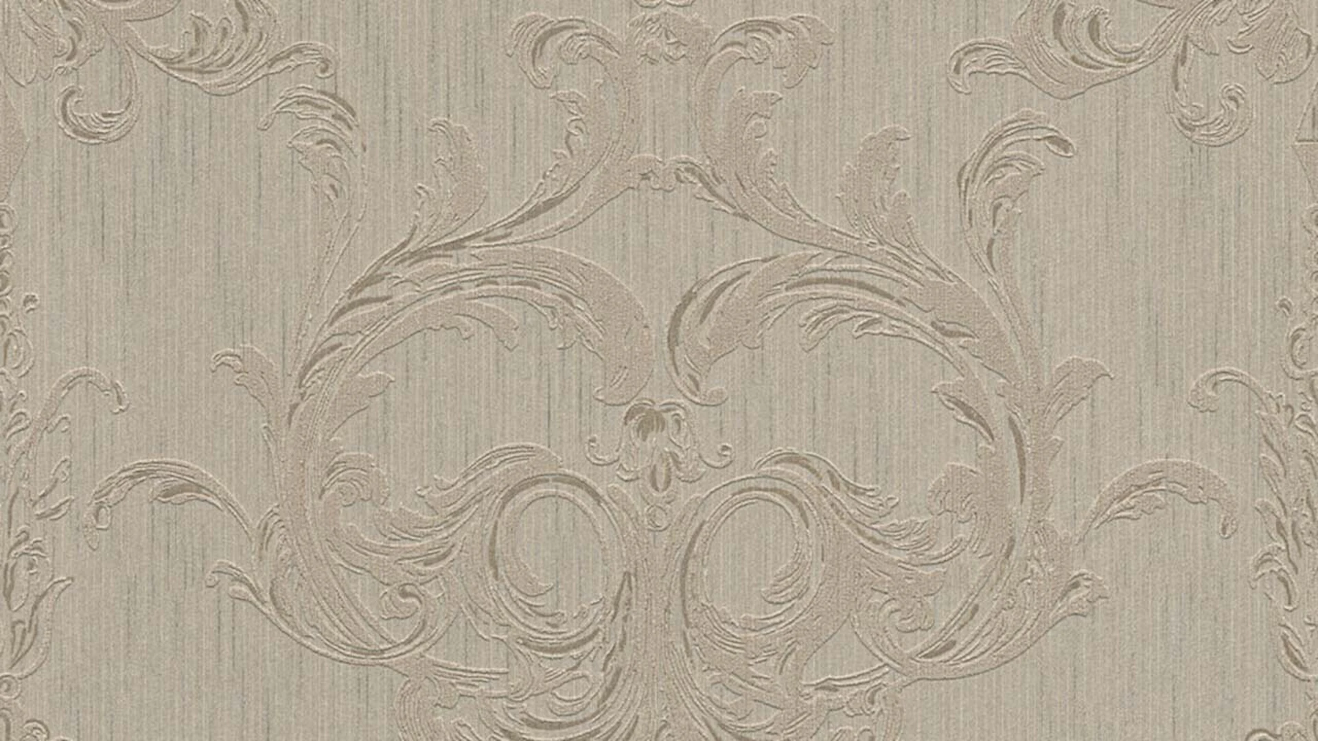 Textile thread wallpaper brown classic vintage country house ornaments flowers & nature tessuto 2 963
