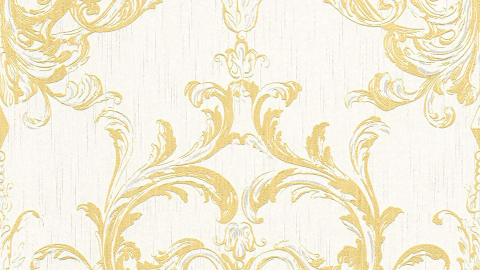 Textile thread wallpaper yellow classic vintage country house ornaments flowers & nature tessuto 2 965