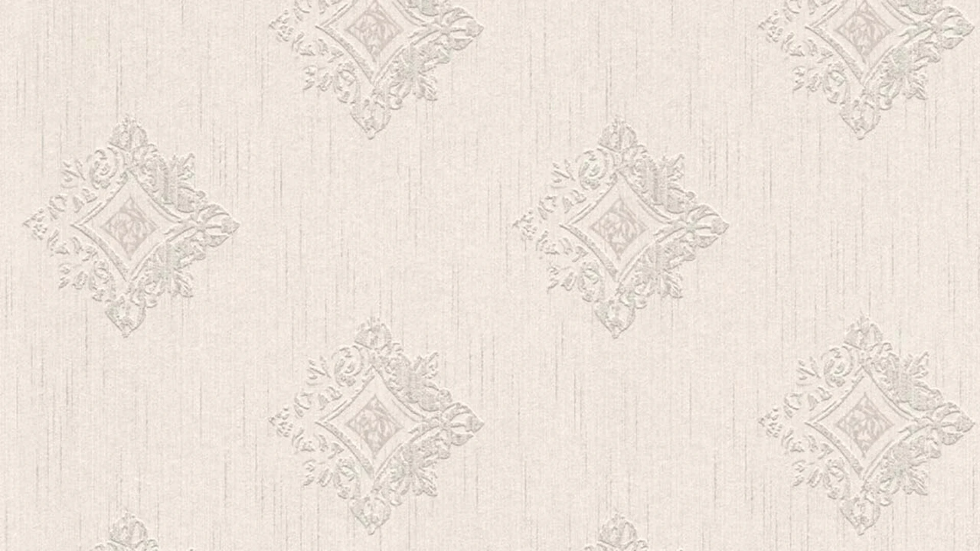 Textile thread wallpaper cream classic vintage flowers & nature ornaments Tessuto 2 002