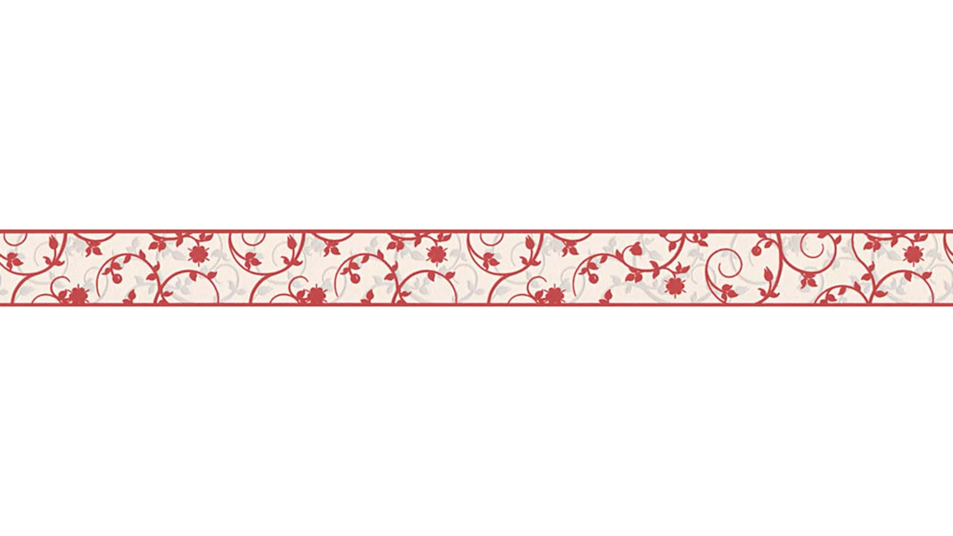 Vinyl wallpaper border red classicmodern flowers & nature stripes Only Borders 10 131