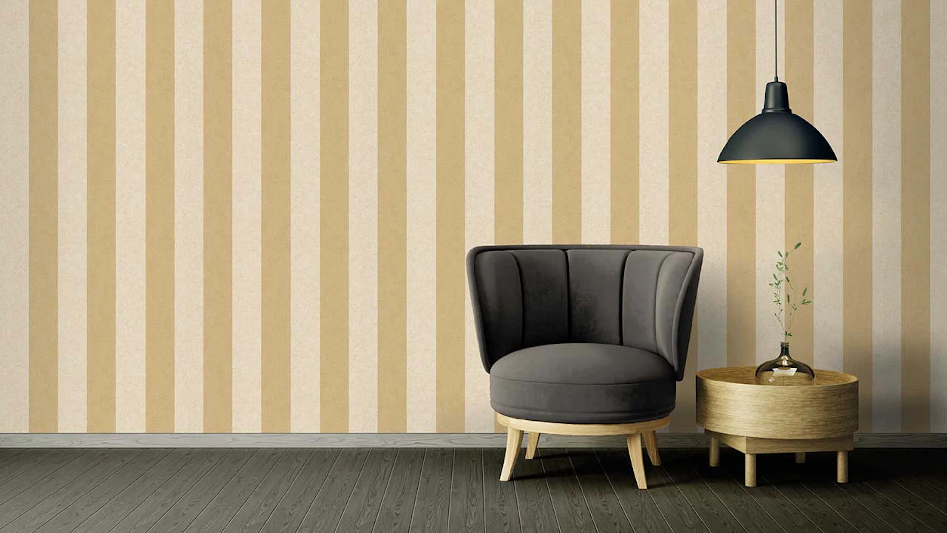 vinyl wallcovering wallpaper beige retro stripes Versace 2 175