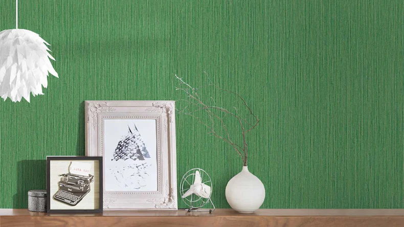 Vinyltapete Strukturtapete grün Modern Uni Versace 2 283