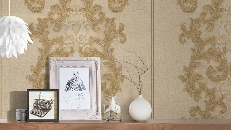 Vinyltapete Strukturtapete braun Landhaus Retro Barock Ornamente Versace 2 322