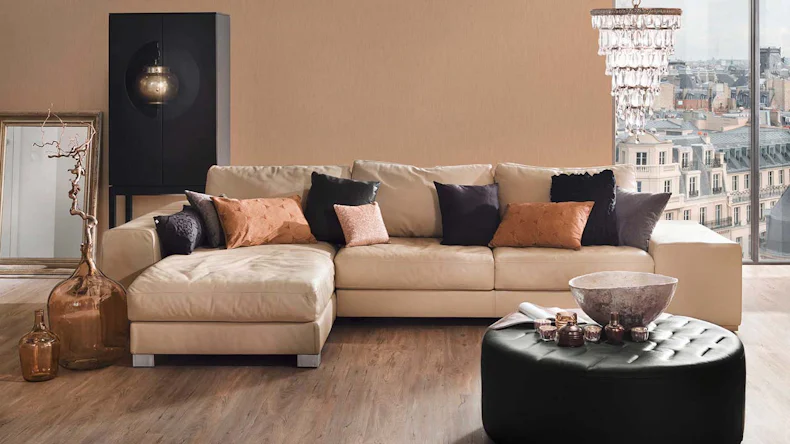 papier peint en fil textile orange Modern Uni Tessuto 2 562