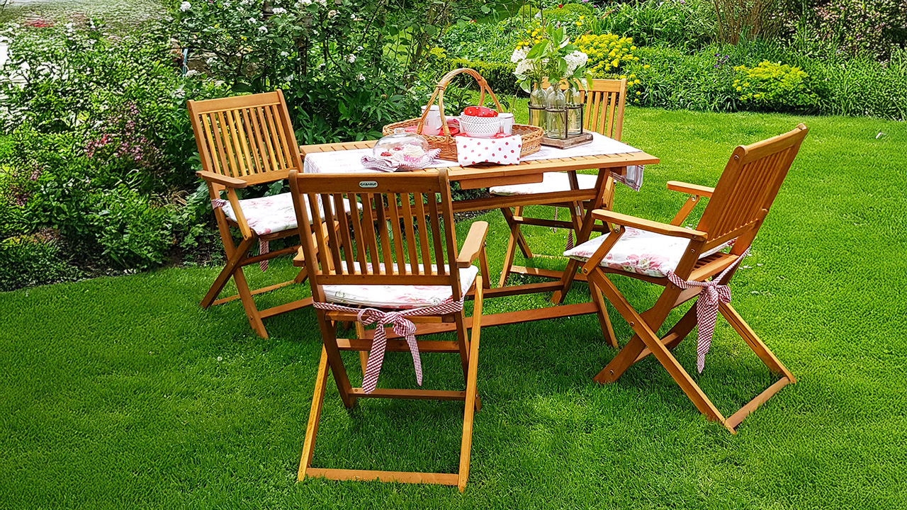 Garten-Sitzgruppe Komfort 5-tlg Akazienholz