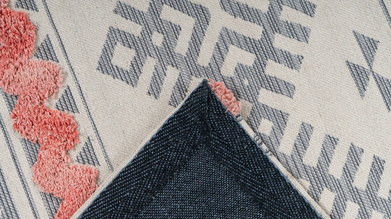 tapis planeo - Ethnie 200 Gris / Abricot