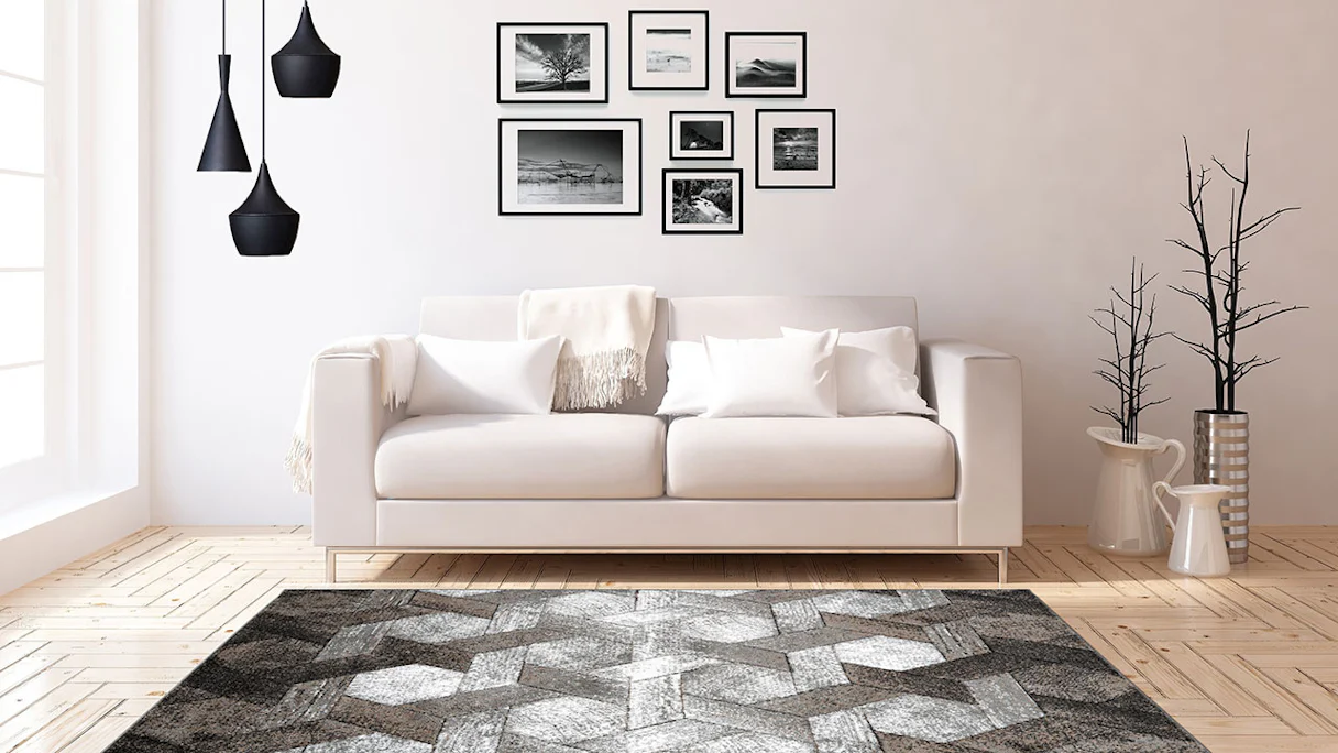 tapis de planéos - Dominique - Tanetane platine / beige 200 x 290 cm