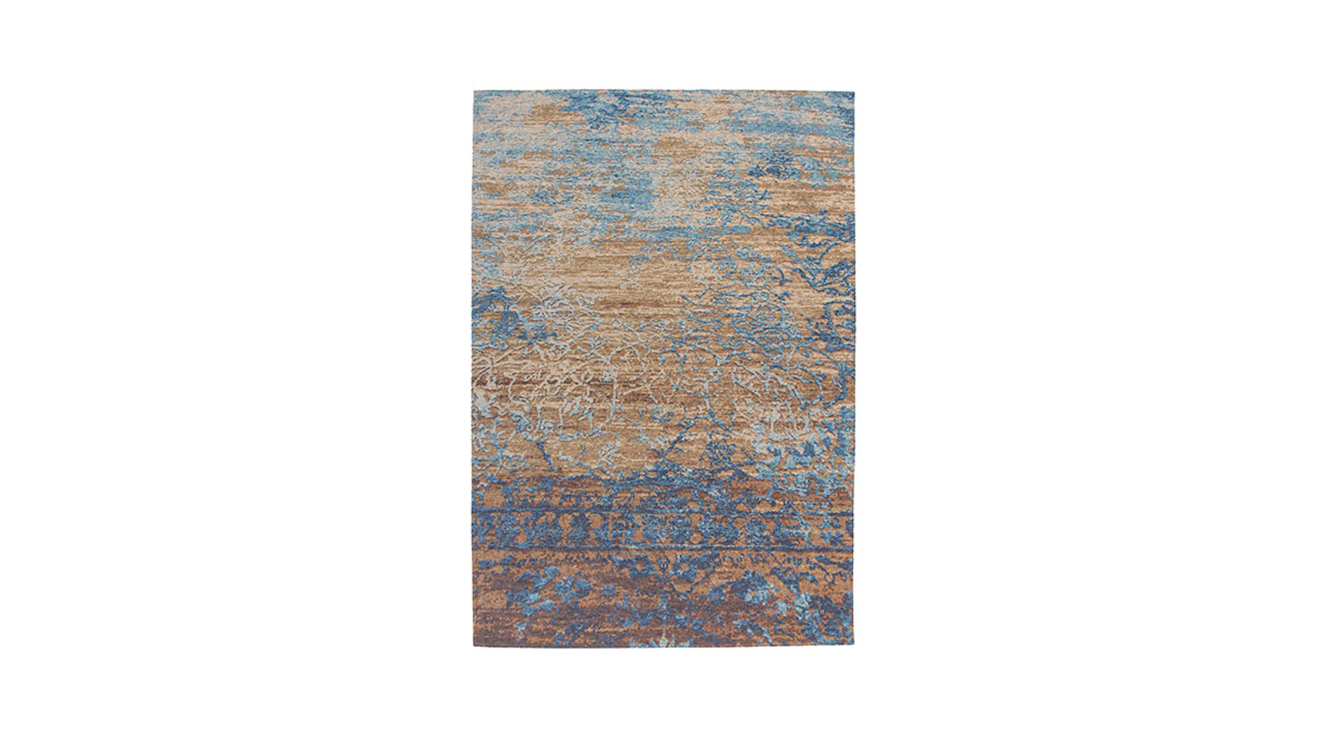 planeo Teppich - Blaze 600 Blau / Beige 75 x 150 cm