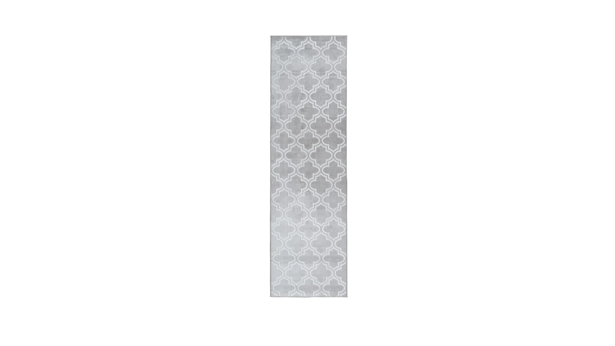 tapis planeo - Monroe 100 gris / bleu 80 x 300 cm